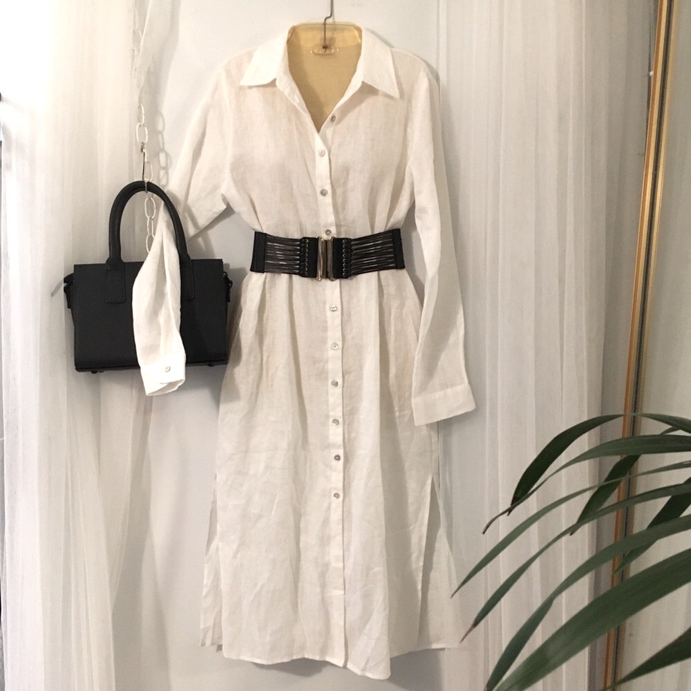 Linen Button-up Dress π - Picture 5 of 16
